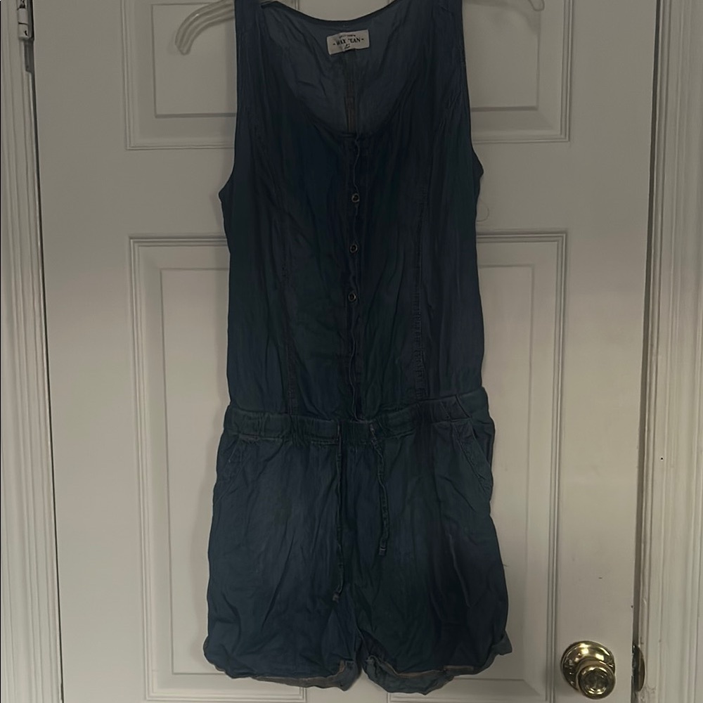 Wax Jean Blue Sleeveless Romper